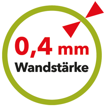 Wandstärke 0,4mm