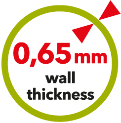 wall thickness 0,65mm