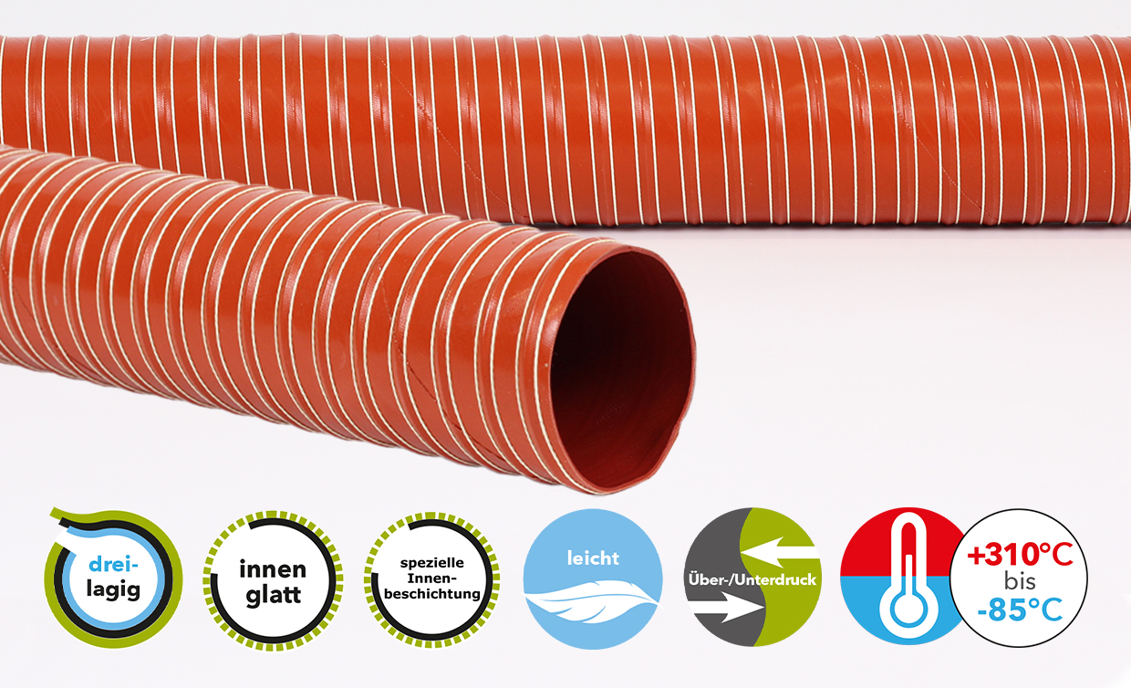 Heißluftschlauch UNI M9S 3-lagig (-85°C bis +310°C)