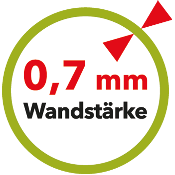 Wandstärke 0,7mm