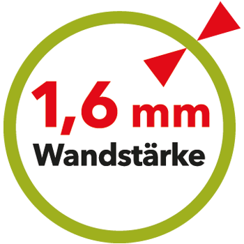 Wandstärke 1,6mm