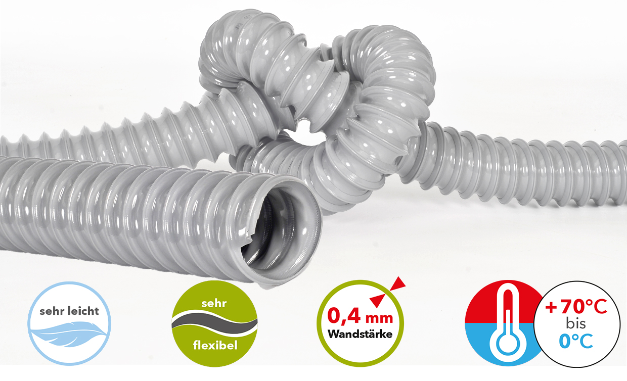 PVC L Absaugschlauch  leicht