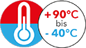 -40 °C bis +90 °C