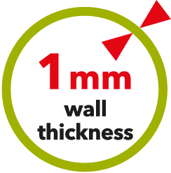 wall thickness 1mm