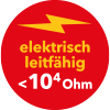 elektrisch-leitfähig < 10⁴ Ohm 